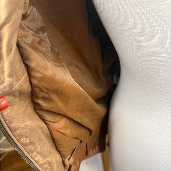 Patchwork Leather Bomber Jacket - Picture 5 of 14